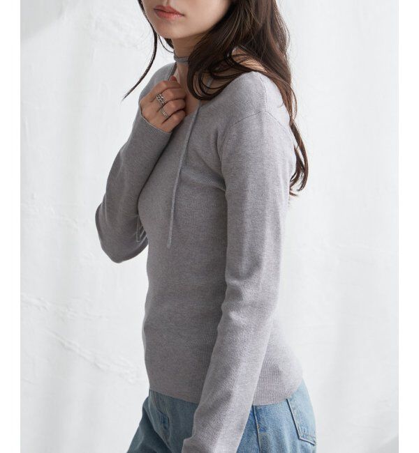 VENCE share style「チョーカー付き前後2WAYニット」|タンクトップ|