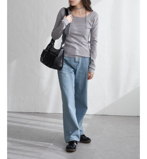 VENCE share style「チョーカー付き前後2WAYニット」|タンクトップ|