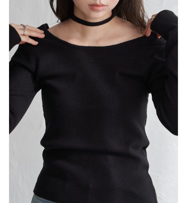 VENCE share style「チョーカー付き前後2WAYニット」|タンクトップ|