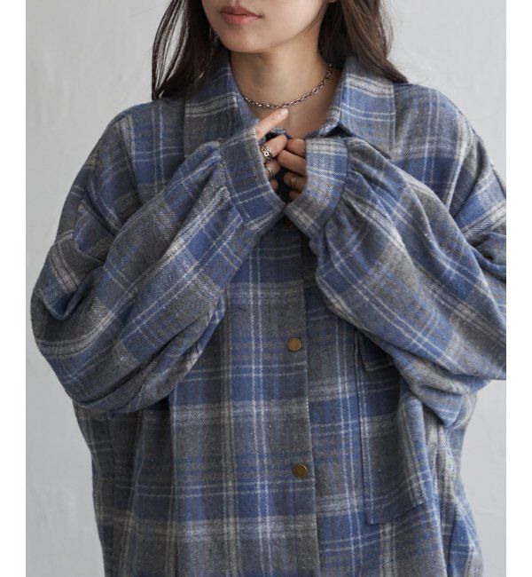 VENCE share style「起毛チェックオーバーシャツ」|シャツ・ブラウス|ブルーケイ