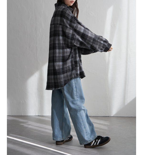VENCE share style「起毛チェックオーバーシャツ」|シャツ・ブラウス|