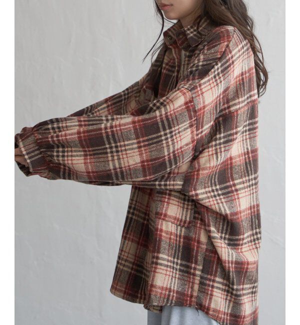 VENCE share style「起毛チェックオーバーシャツ」|シャツ・ブラウス|