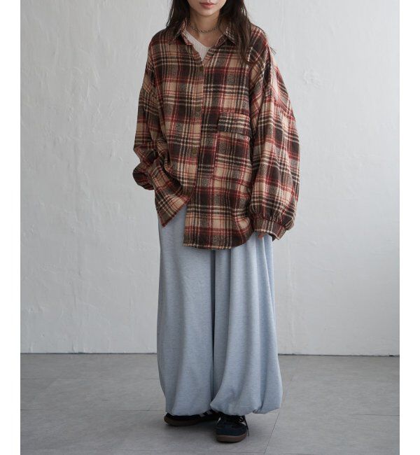 VENCE share style「起毛チェックオーバーシャツ」|シャツ・ブラウス|