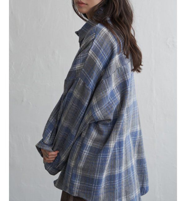 VENCE share style「起毛チェックオーバーシャツ」|シャツ・ブラウス|