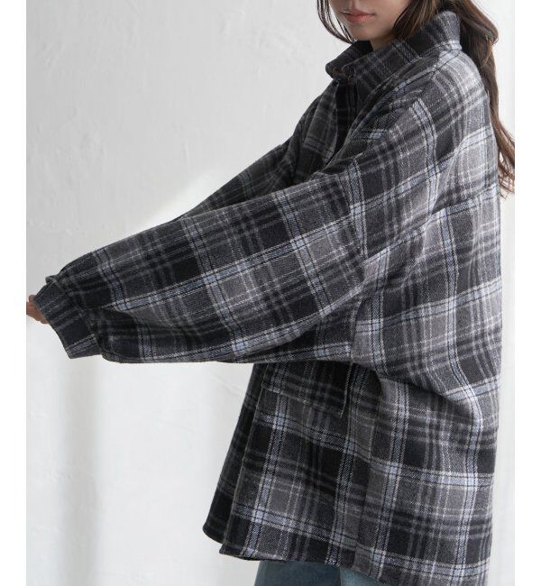 VENCE share style「起毛チェックオーバーシャツ」|シャツ・ブラウス|