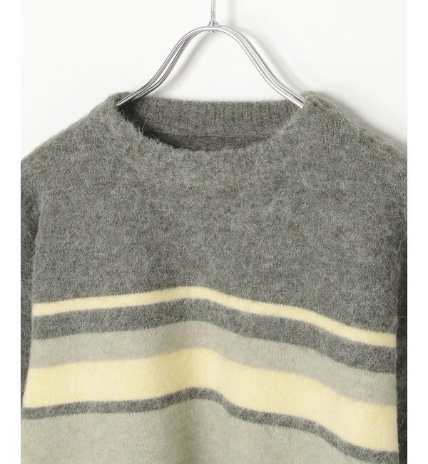 VENCE share style「ボーダークロッップドプルオーバー」|ニット・セーター|