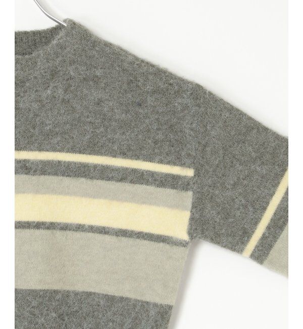 VENCE share style「ボーダークロッップドプルオーバー」|ニット・セーター|