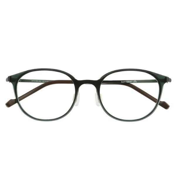  「ボストン型 めがね｜軽くて壊れにくい Zoff SMART Skinny」|メガネ|グリーン