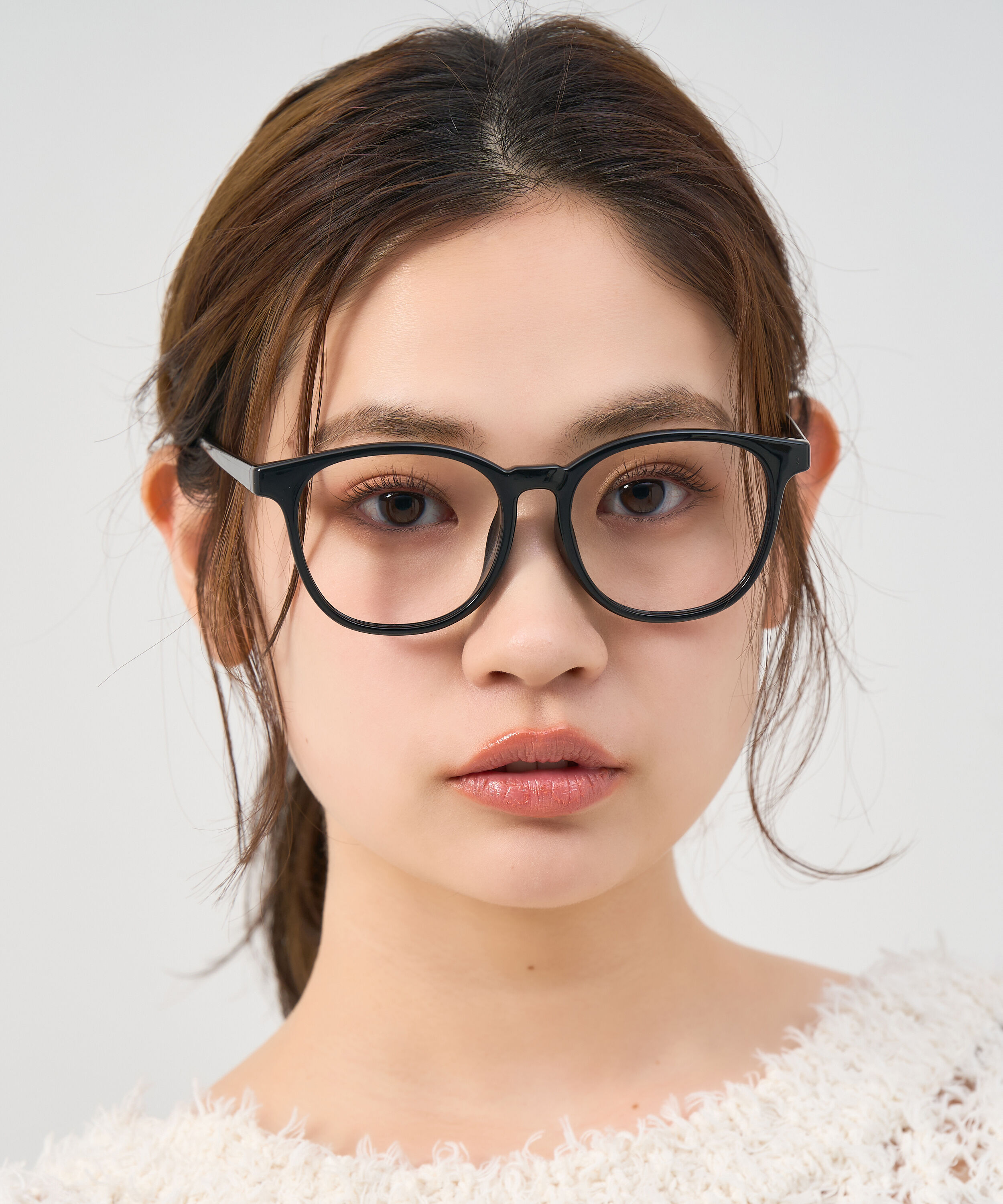  「Zoff | ウェリントン型 メガネ クリアフレーム 黒縁 伊達メガネ レンズ交換券付き」|メガネ|ブラック