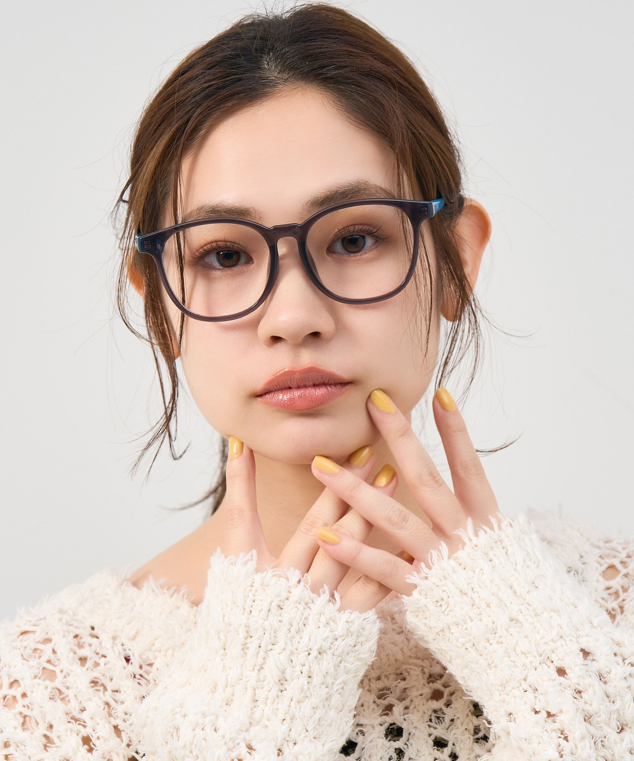  「Zoff | ウェリントン型 メガネ クリアフレーム 黒縁 伊達メガネ レンズ交換券付き」|メガネ|濃グレー