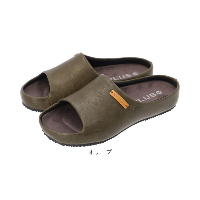 BACKYARD FAMILY「サンダル メンズ 通販 ルームシューズ コンフォートサンダル フェイクレザー レディース 前開き」|サンダル|