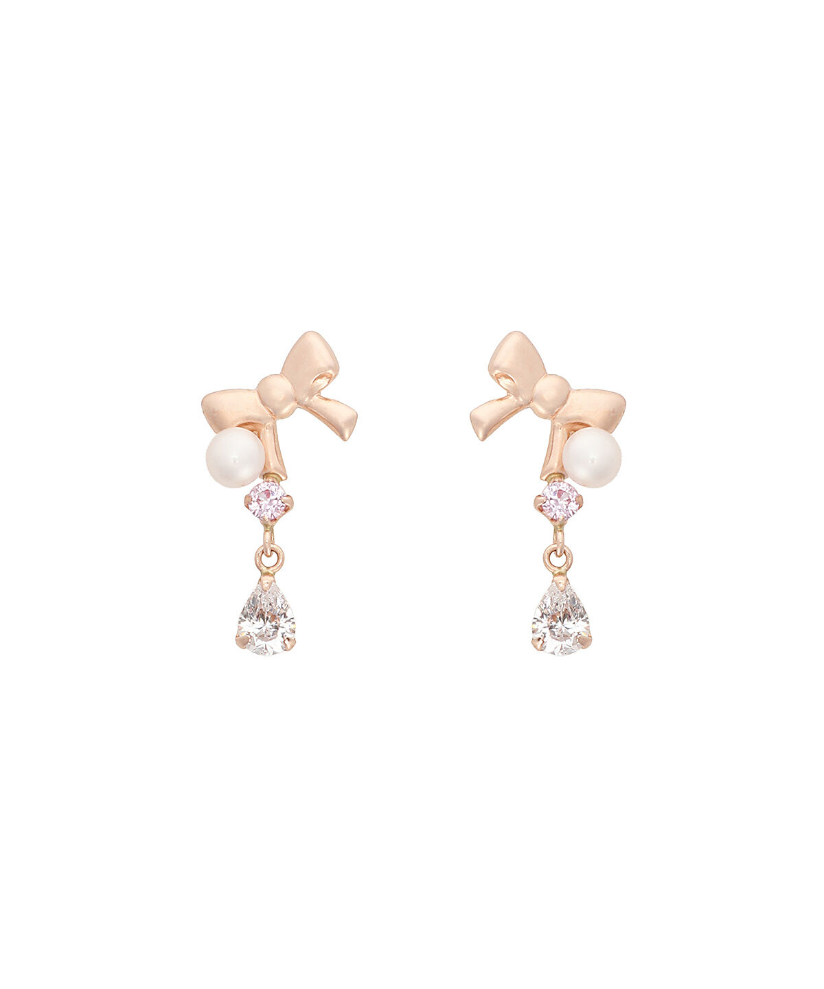 Samantha Tiara「K10PG リボンピアス」|ピアス|K10 PG