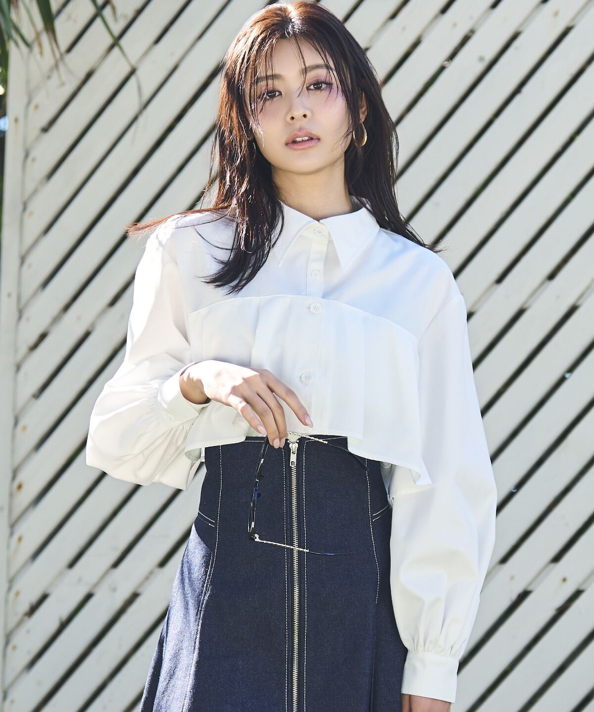 アンドクチュール「ヨークデザインタックシャツ」|シャツ・ブラウス|オフ