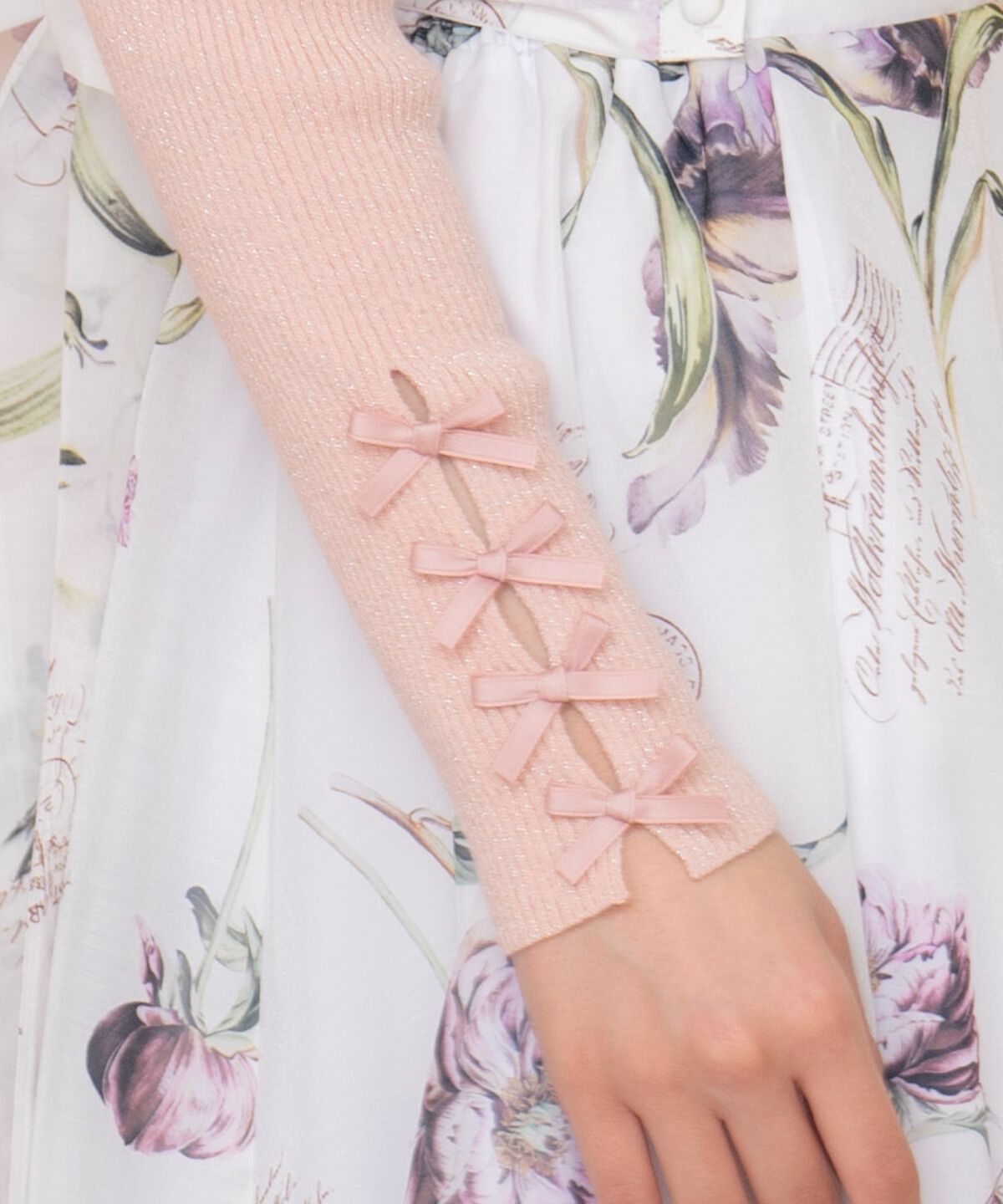 WILLSELECTION「袖リボンボトルネックニット」|ニット・セーター|