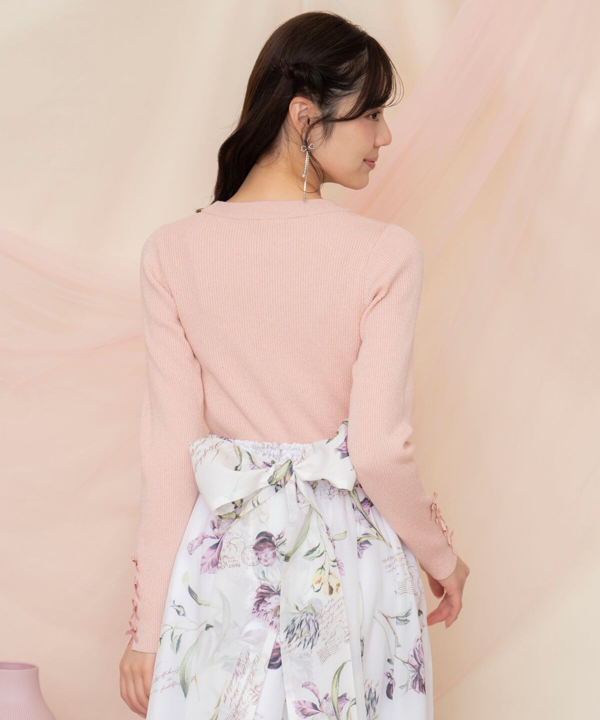 WILLSELECTION「袖リボンボトルネックニット」|ニット・セーター|