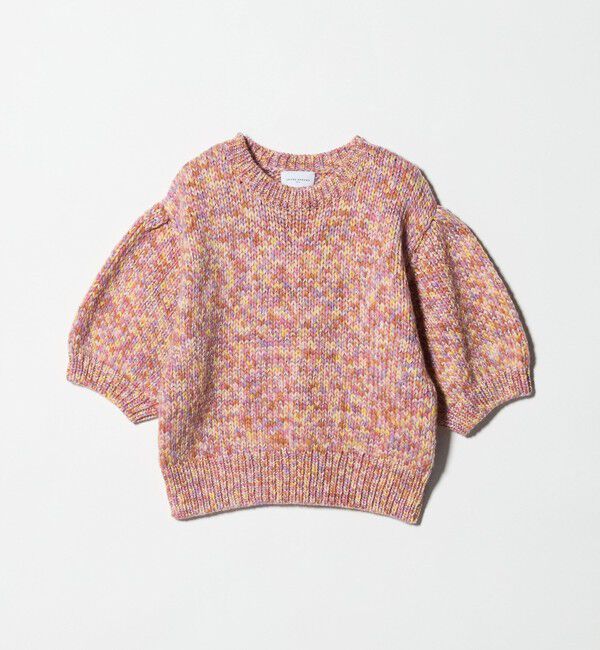 UNITED ARROWS「ミックスカラー ハーフスリーブニット」|ニット・セーター|