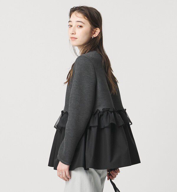 UNITED ARROWS「ペプラムフリル カットソー」|Tシャツ・カットソー|DK.GRAY