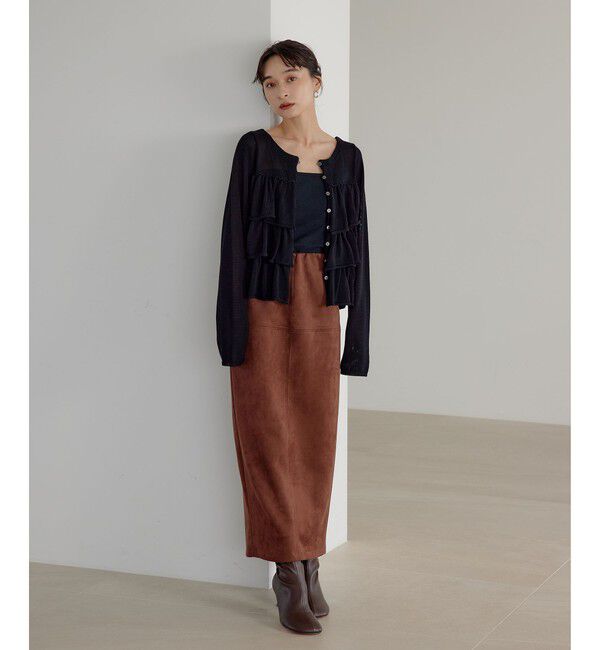 EMMEL REFINES「＜EMMEL REFINES＞EM HW ティアード フリル 2WAY ニット」|ニット・セーター|