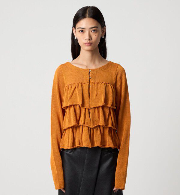 EMMEL REFINES「＜EMMEL REFINES＞EM HW ティアード フリル 2WAY ニット」|ニット・セーター|