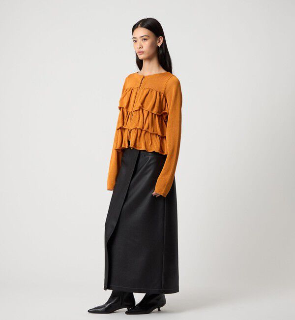 EMMEL REFINES「＜EMMEL REFINES＞EM HW ティアード フリル 2WAY ニット」|ニット・セーター|