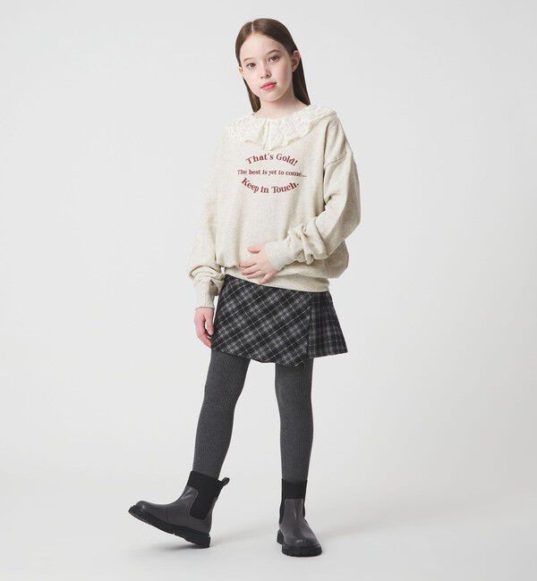 UNITED ARROWS green label relaxing「レースエリ 裏毛プルオーバー / キッズ  100cm-160cm」|スウェット・ジャージ|