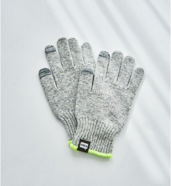 UNITED ARROWS green label relaxing「＜EVOLG＞SILENCER グローブ -タッチスクリーン対応-」|手袋|LT.GRAY