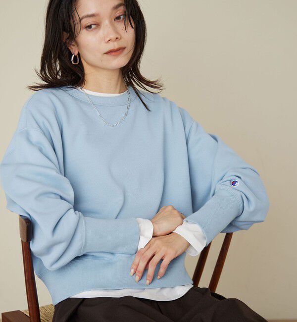 UNITED ARROWS green label relaxing「【別注】＜Champion＞ロングスリーブ スウェット プルオーバー」|スウェット・ジャージ|LT.BLUE