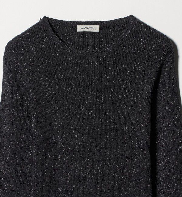 UNITED ARROWS green label relaxing「ラメ リブ クルーネック ニット プルオーバー」|ニット・セーター|