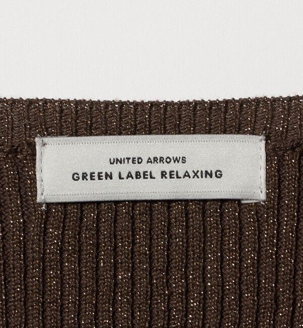 UNITED ARROWS green label relaxing「ラメ リブ クルーネック ニット プルオーバー」|ニット・セーター|
