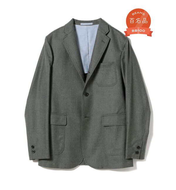 BEAMS PLUS「BEAMS PLUS / フランネル 3ボタン ジャケット」|テーラードジャケット|GREY