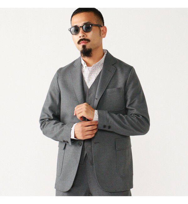 BEAMS PLUS「BEAMS PLUS / フランネル 3ボタン ジャケット」|テーラードジャケット|