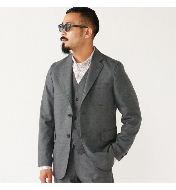 BEAMS PLUS「BEAMS PLUS / フランネル 3ボタン ジャケット」|テーラードジャケット|