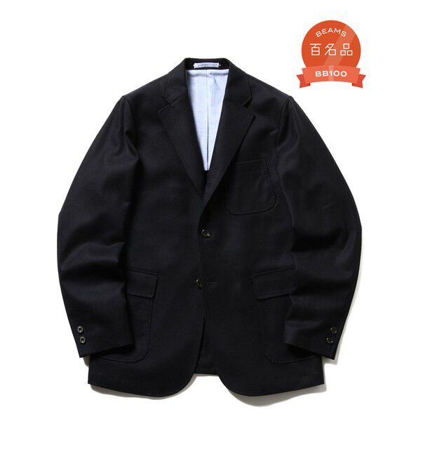 BEAMS PLUS「BEAMS PLUS / フランネル 3ボタン ジャケット」|テーラードジャケット|NAVY