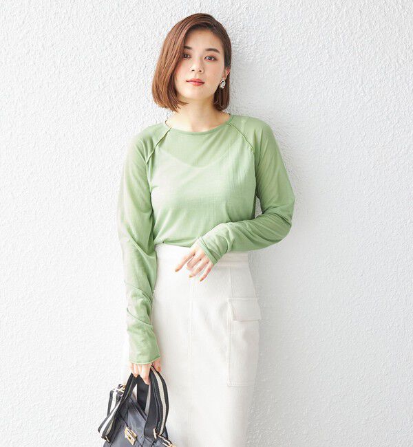 SHIPS for women「【SHIPS別注】JANE SMITH:インサイドアウト シアー プルオーバー ◇」|Tシャツ・カットソー|