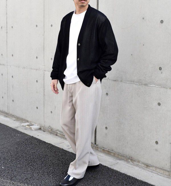 SHIPS any「SHIPS any: 〈洗濯機可能〉シアー ニット Vネック ボタン カーディガン◇」|カーディガン|