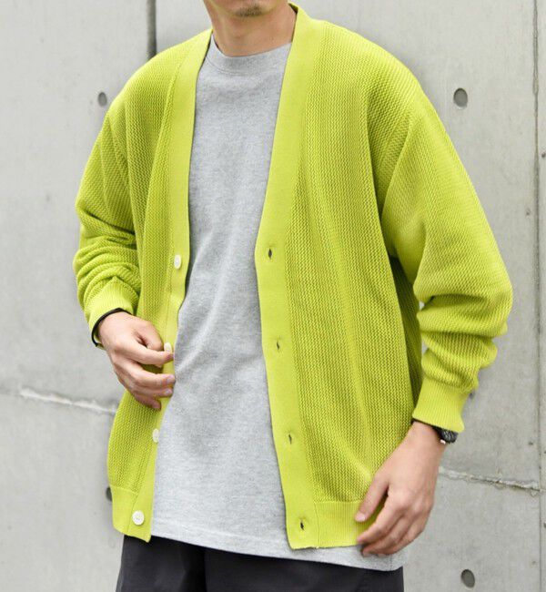 SHIPS any「SHIPS any: 〈洗濯機可能〉シアー ニット Vネック ボタン カーディガン◇」|カーディガン|