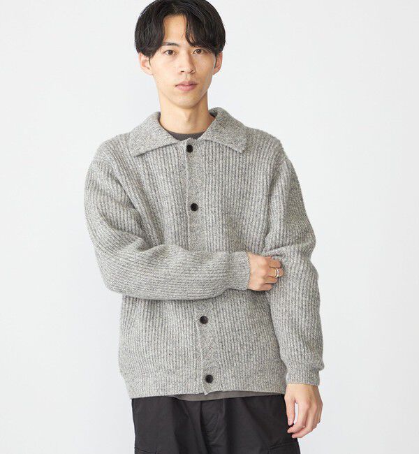 SHIPS「SHIPS: SOLOTEX(R) 畔編み ポロ ニット カーディガン」|カーディガン|