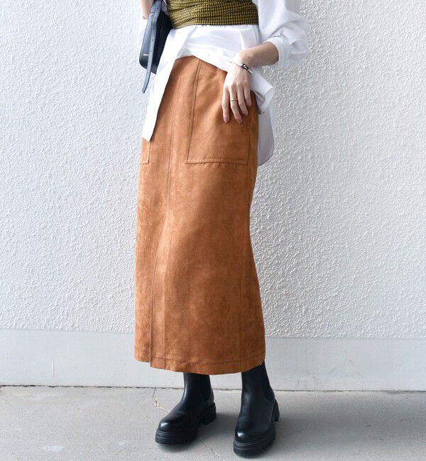 SHIPS for women「ポリエステルスエード ポケット スカート」|スカート|