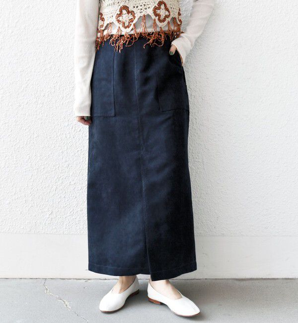 SHIPS for women「ポリエステルスエード ポケット スカート」|スカート|