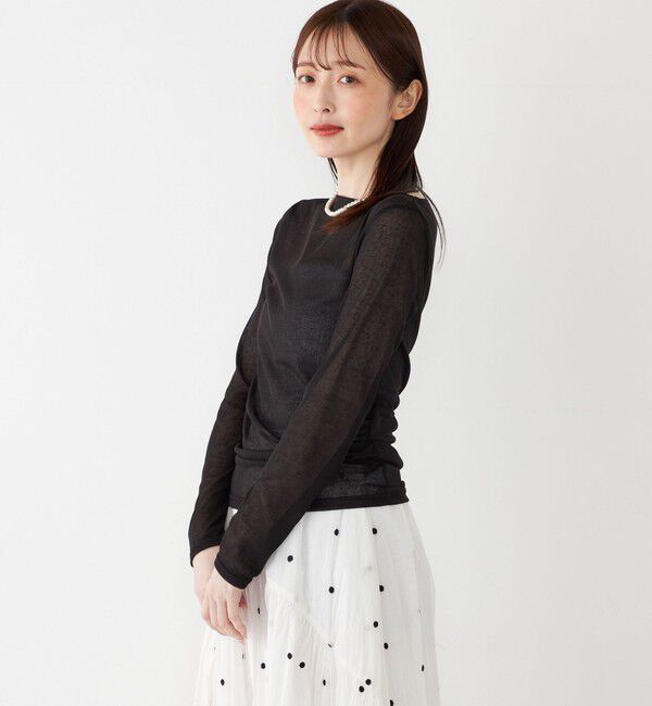 SHIPS Colors 「SHIPS Colors:〈洗濯機可能〉シアー テレコ ボートネック インナー」|Tシャツ・カットソー|