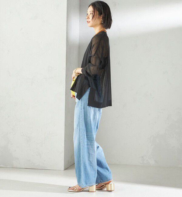 SHIPS for women「〈手洗い可能〉18G コットン ナイロン Vネック 1 ボタン カーディガン」|カーディガン|