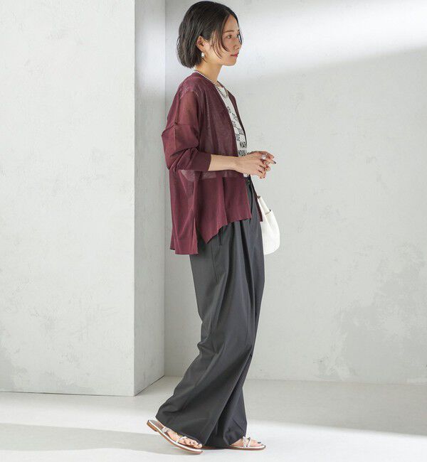 SHIPS for women「〈手洗い可能〉18G コットン ナイロン Vネック 1 ボタン カーディガン」|カーディガン|