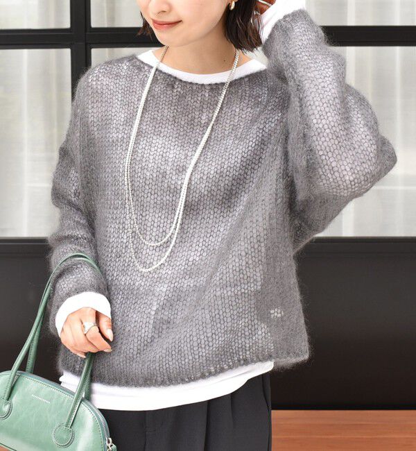 SHIPS for women「モヘヤ メッシュ プルオーバー」|ニット・セーター|