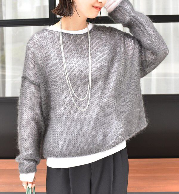 SHIPS for women「モヘヤ メッシュ プルオーバー」|ニット・セーター|