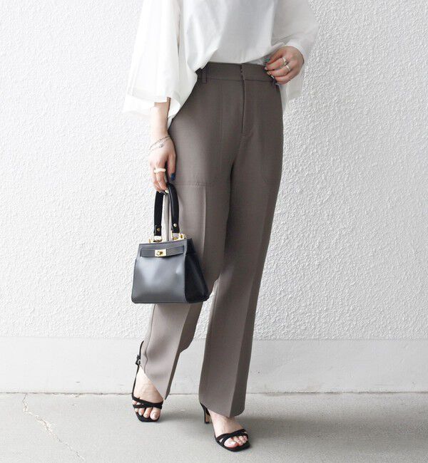 SHIPS any「SHIPS any:〈洗濯機可能〉ダブルクロス セミフレア パンツ［NAVY BLUE］」|その他|