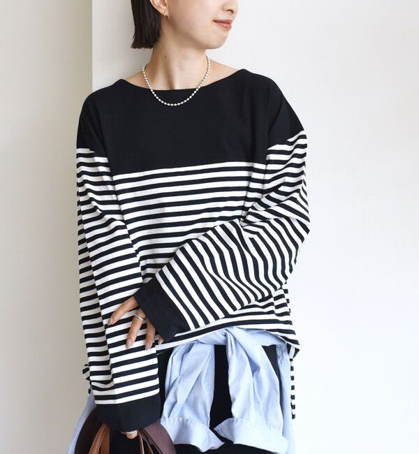 SHIPS for women「【WEB限定】〈洗濯機可能〉ビッグ バスク シャツ」|Tシャツ・カットソー|