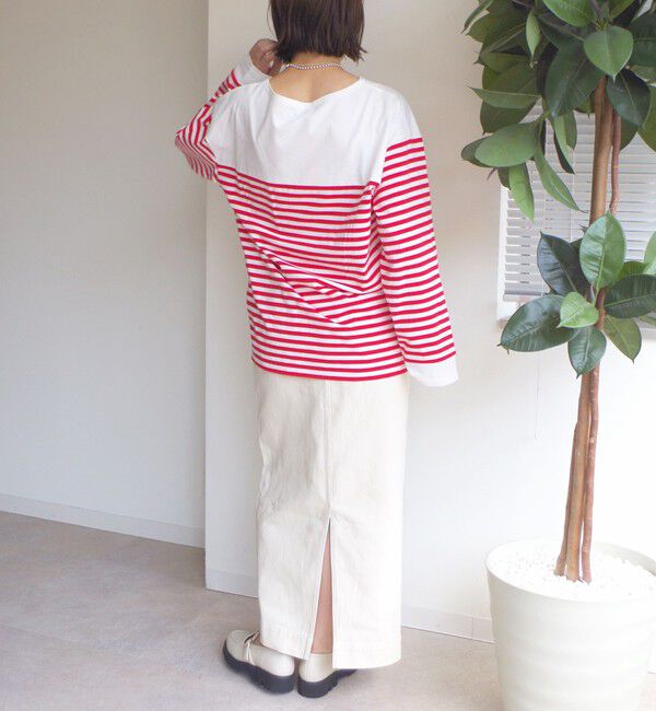 SHIPS for women「【WEB限定】〈洗濯機可能〉ビッグ バスク シャツ」|Tシャツ・カットソー|