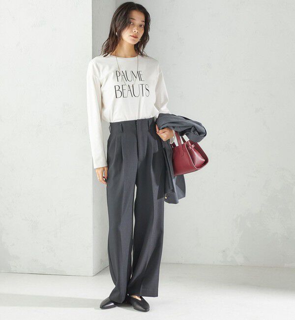 SHIPS for women「プリント ロゴ ロング スリーブ TEE」|Tシャツ・カットソー|