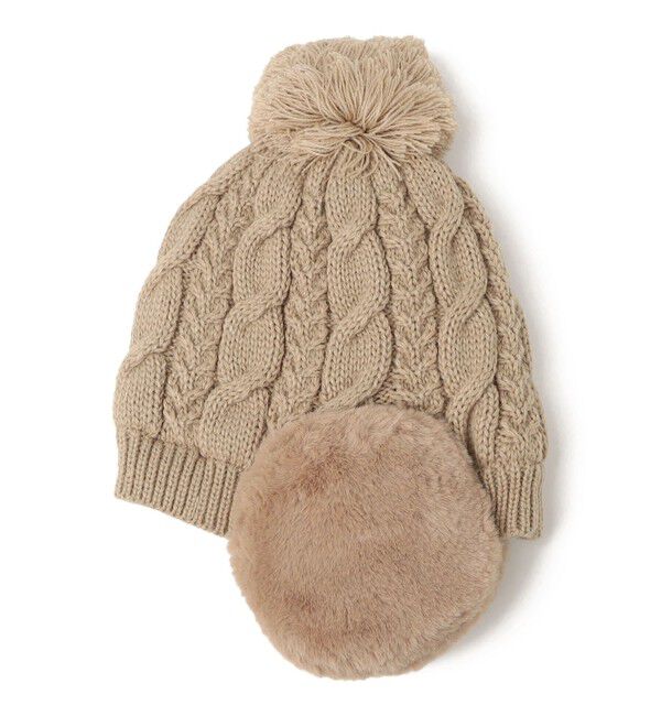 SHIPS any「SHIPS any: ポンポン イヤーマフ ニット キャップ<KIDS>◇」|ニット帽|