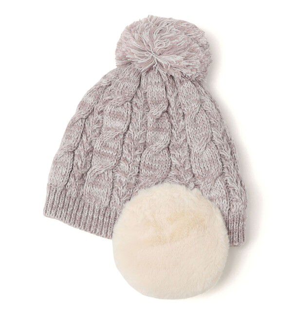 SHIPS any「SHIPS any: ポンポン イヤーマフ ニット キャップ<KIDS>◇」|ニット帽|